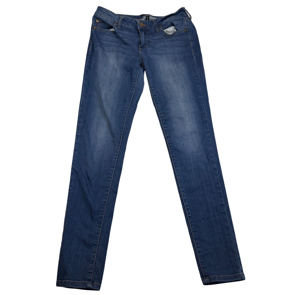 Celebrity Pink Mid Rise Skinny Jean Blue Dark Wash Kings of Leon 7/28 CJ2103BH18